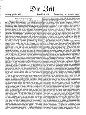 Die Zeit Donnerstag 31. Oktober 1861