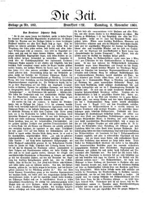 Die Zeit Samstag 2. November 1861