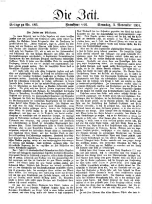 Die Zeit Sonntag 3. November 1861