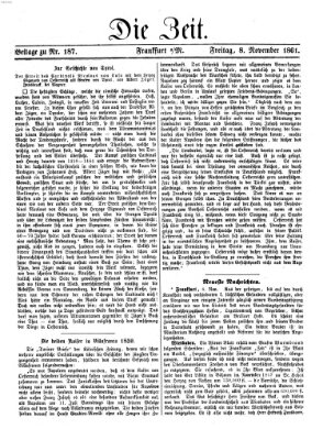 Die Zeit Freitag 8. November 1861