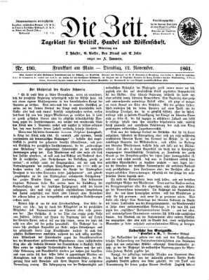 Die Zeit Dienstag 12. November 1861