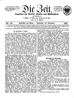 Die Zeit Mittwoch 13. November 1861