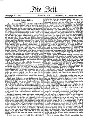 Die Zeit Mittwoch 20. November 1861