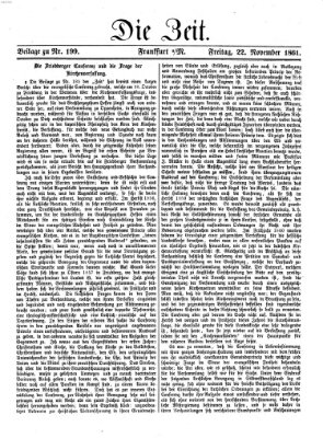 Die Zeit Freitag 22. November 1861