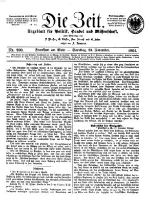 Die Zeit Samstag 23. November 1861