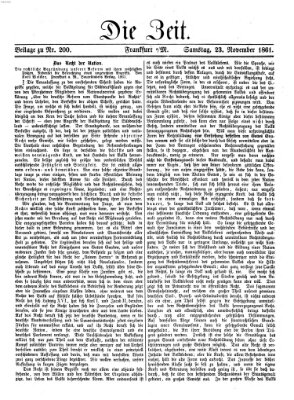 Die Zeit Samstag 23. November 1861