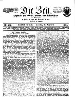 Die Zeit Sonntag 24. November 1861