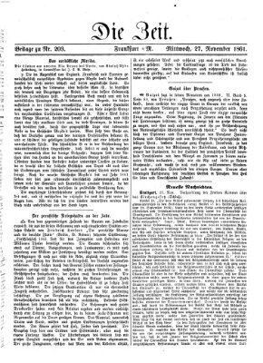 Die Zeit Mittwoch 27. November 1861