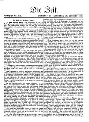 Die Zeit Donnerstag 28. November 1861