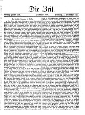 Die Zeit Sonntag 1. Dezember 1861