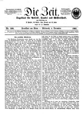 Die Zeit Mittwoch 4. Dezember 1861