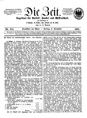 Die Zeit Freitag 6. Dezember 1861