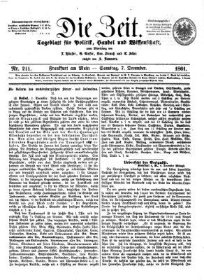 Die Zeit Samstag 7. Dezember 1861