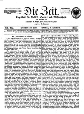 Die Zeit Sonntag 8. Dezember 1861