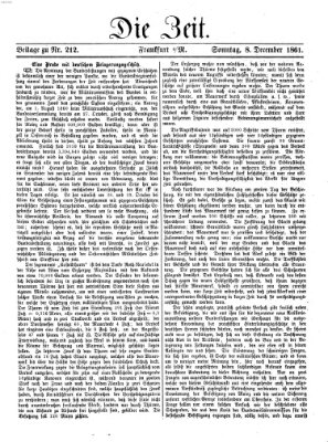 Die Zeit Sonntag 8. Dezember 1861