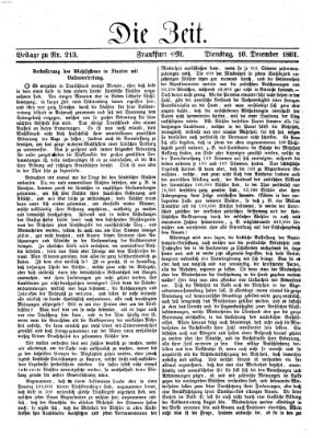 Die Zeit Dienstag 10. Dezember 1861