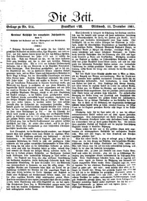 Die Zeit Mittwoch 11. Dezember 1861