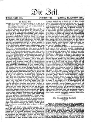 Die Zeit Samstag 14. Dezember 1861