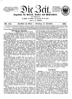 Die Zeit Dienstag 17. Dezember 1861