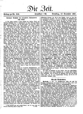 Die Zeit Dienstag 17. Dezember 1861