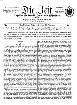 Die Zeit Freitag 20. Dezember 1861