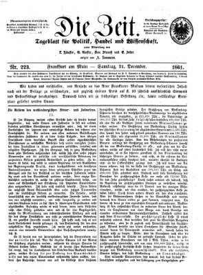 Die Zeit Samstag 21. Dezember 1861