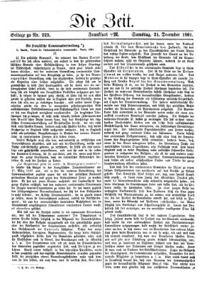 Die Zeit Samstag 21. Dezember 1861