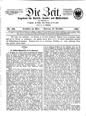 Die Zeit Sonntag 22. Dezember 1861