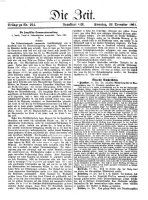 Die Zeit Sonntag 22. Dezember 1861