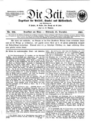 Die Zeit Mittwoch 25. Dezember 1861