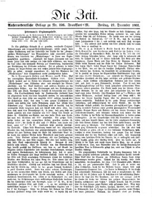 Die Zeit Freitag 27. Dezember 1861