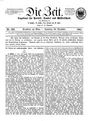 Die Zeit Samstag 28. Dezember 1861