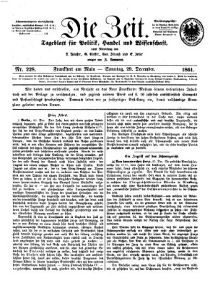 Die Zeit Sonntag 29. Dezember 1861