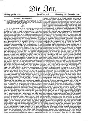 Die Zeit Sonntag 29. Dezember 1861