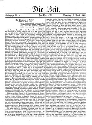 Die Zeit Samstag 6. April 1861