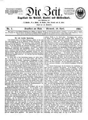 Die Zeit Mittwoch 10. April 1861