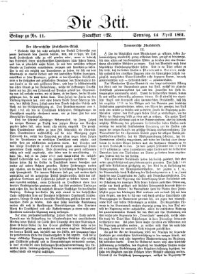 Die Zeit Sonntag 14. April 1861