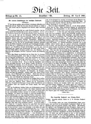 Die Zeit Freitag 19. April 1861