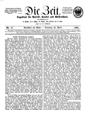 Die Zeit Sonntag 21. April 1861