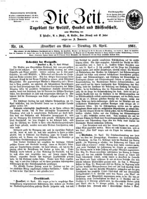 Die Zeit Dienstag 23. April 1861