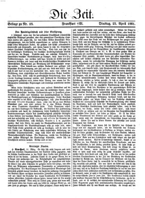 Die Zeit Dienstag 23. April 1861