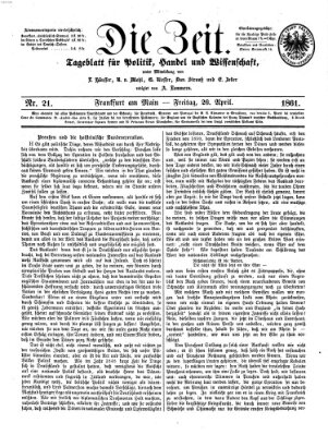 Die Zeit Freitag 26. April 1861