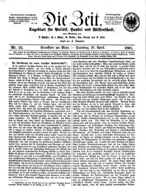 Die Zeit Samstag 27. April 1861