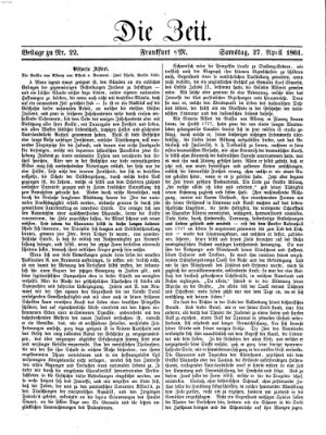 Die Zeit Samstag 27. April 1861