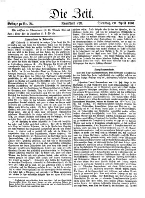 Die Zeit Dienstag 30. April 1861