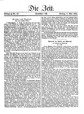 Die Zeit Freitag 3. Mai 1861