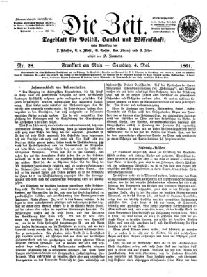 Die Zeit Samstag 4. Mai 1861