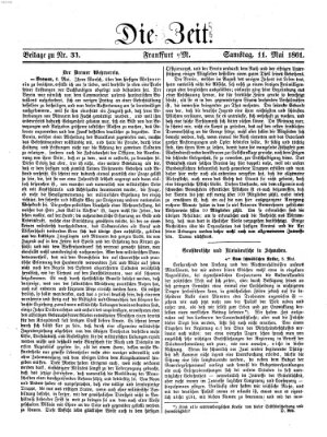 Die Zeit Samstag 11. Mai 1861