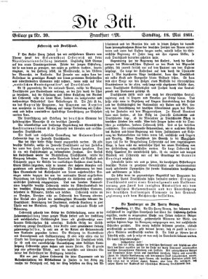 Die Zeit Samstag 18. Mai 1861