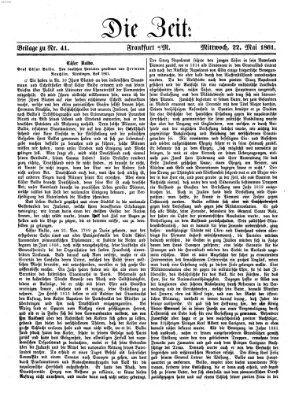 Die Zeit Mittwoch 22. Mai 1861